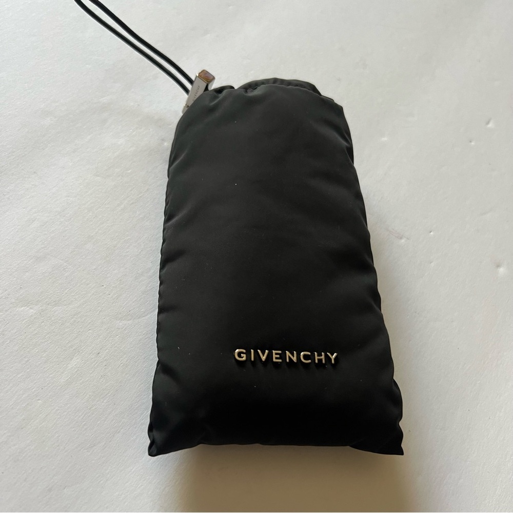 GIVENCHY PUFFER SUNGLASSES POUCH CASE WITH DRAWSTRING CORD BLACK NWOT